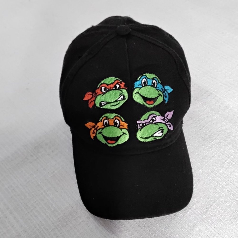 unisex baseball cap Embroider Mutant ninja turtles M Black elastic back head